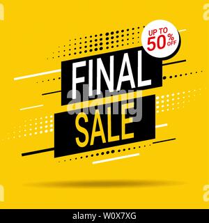 Beeilen endgültigen Verkauf Banner, Poster Hintergrund. Big Verkauf, Angebot, Rabatte bis zu 50 aus. Vector Illustration, eps 10. Stock Vektor