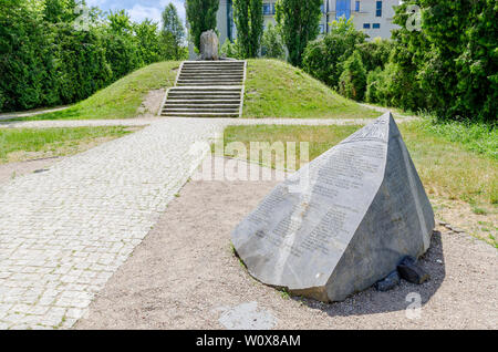 Anielewicz Damm - Denkmal für die jüdische Kampforganisation, tot in einem Tierheim bei 18, Mila Straße. Warschau, mazovian Provinz, Polen. Stockfoto