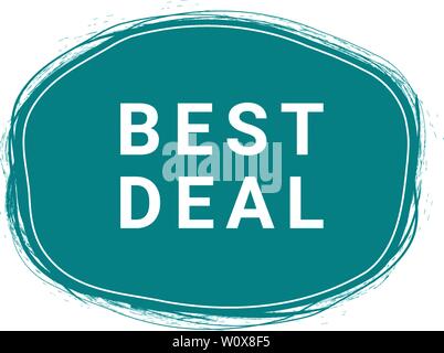 Der beste Deal Sprechblase. Lautsprecher. Illustrationen für Werbung Marketing für Kunstdrucke und Poster, Menü Design, Shop Karten, Cafe, Restaurant Abzeichen, Tags, Verpackung, usw. Eps 10. Stock Vektor