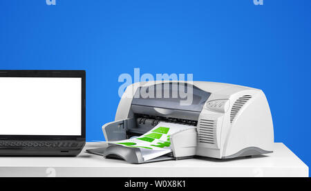 Drucker Kopierer Maschine auf einem hellen Hintergrund Stockfoto