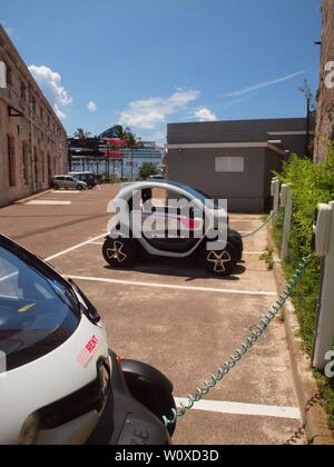 Die neueste touristische Reisen Abenteuer auf den Bermudas. Die Renault Twizy, ein Elektrofahrzeug, mit der Freiheit und Unabhängigkeit sicher zu bereisen. Stockfoto