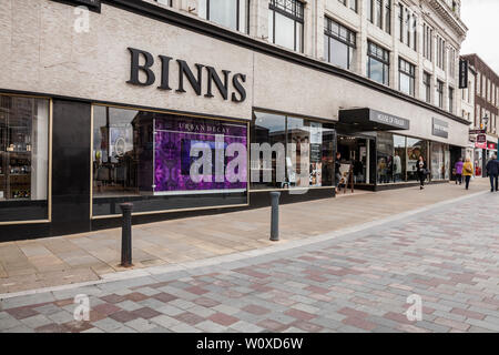 Binns/House of Fraser Store auf Hohe Zeile, Darlington, England, Großbritannien Stockfoto