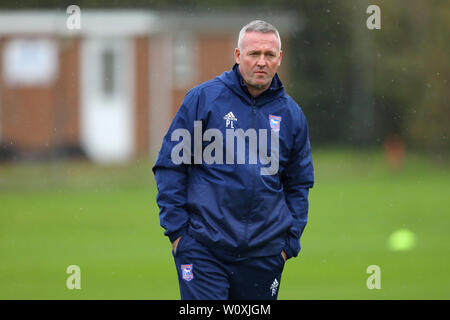 Paul Lambert - Neue Ipswich Town Manager erstes Training - 30. Oktober 2018 Stockfoto