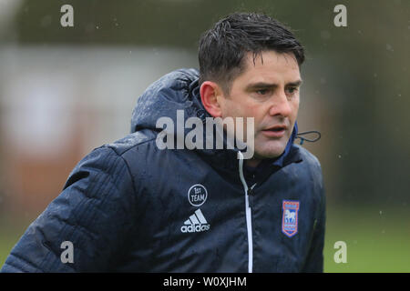 Assistant Manager von Ipswich Town, Stuart Taylor - Paul Lambert, neue Ipswich Town Manager erstes Training - 30. Oktober 2018 Stockfoto