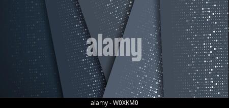 Abstrakte tech Hintergrund. Futuristische Technologie Schnittstelle mit geometrischen Formen Stock Vektor