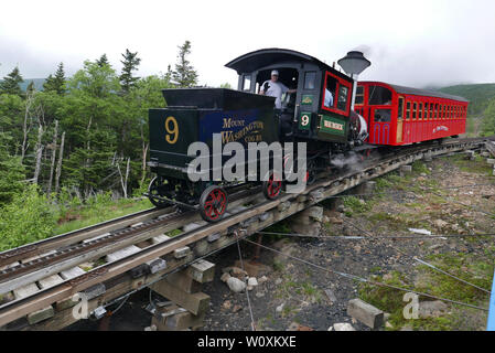 Mt. Washington Zahnradbahn New Hampshire Stockfoto