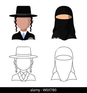 Isoliertes Objekt der Nachahmer und Wohnsitz anmelden. Der Imitator und Kultur vektor Illustration. Stock Vektor