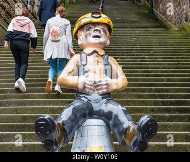 Oor Wullie Schaufel Art Trail durch Kelty Kunstkollektiv wie coal Miner, Warriston ist in der Nähe, Edinburgh, Schottland, Großbritannien Stockfoto