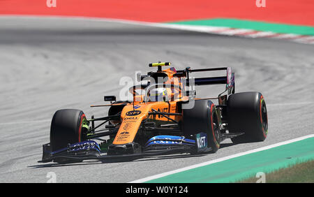 Spielberg, Österreich. 28. Jun 2019. Formel 1 myWorld GROSSER PREIS VON ÖSTERREICH 2019 28. - 30.06.2019, Bild Lando Norris (GBR #47), McLaren F1 Team Foto © nordphoto/Bratic | Verwendung der weltweiten Kredit: dpa Picture alliance/Alamy leben Nachrichten Stockfoto