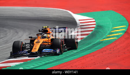 Spielberg, Österreich. 28. Jun 2019. Formel 1 myWorld GROSSER PREIS VON ÖSTERREICH 2019 28. - 30.06.2019, Bild Lando Norris (GBR #47), McLaren F1 Team Foto © nordphoto/Bratic | Verwendung der weltweiten Kredit: dpa Picture alliance/Alamy leben Nachrichten Stockfoto