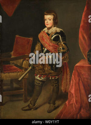 Portrait von Prinz Baltasar Carlos, Sohn des spanischen König Philip IV, bei ca. 11 Jahren. Mazo, Juan Bautista Martínez del Stockfoto