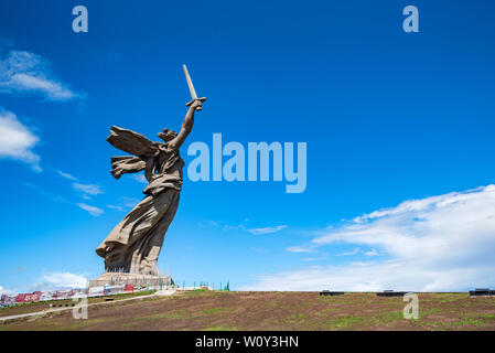 Wolgograd, Russland - 26. MAI 2019: Mutterland Anrufe Denkmal in Wolgograd, Russland. Stockfoto