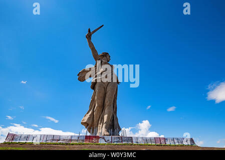 Wolgograd, Russland - 26. MAI 2019: Mutterland Anrufe Denkmal in Wolgograd, Russland. Stockfoto