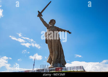 Wolgograd, Russland - 26. MAI 2019: Mutterland Anrufe Denkmal in Wolgograd, Russland. Stockfoto