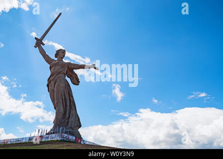 Wolgograd, Russland - 26. MAI 2019: Mutterland Anrufe Denkmal in Wolgograd, Russland. Stockfoto