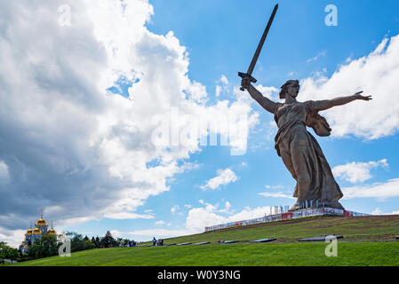 Wolgograd, Russland - 26. MAI 2019: Mutterland Anrufe Denkmal in Wolgograd, Russland. Stockfoto