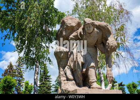 Wolgograd, Russland - 26. MAI 2019: Skulptur von Krankenschwester in Mamayev Hill, Russland Stockfoto