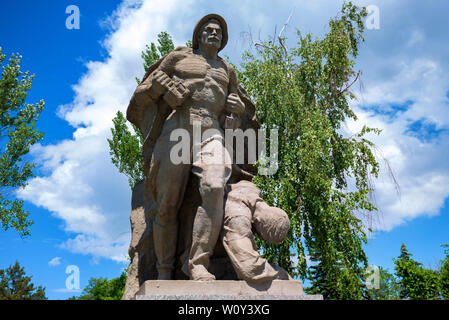 Wolgograd, Russland - 26. MAI 2019: Skulptur der Krieger in Mamayev Hill, Russland Stockfoto