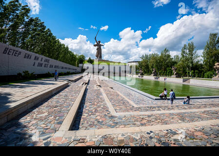 Wolgograd, Russland - 26. MAI 2019: Heldenplatz auf Mamayev Kurgan, Russland Stockfoto