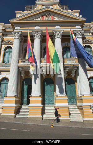 Der Palacio Quemado offizielle Residenz, La Paz, Bolivien Stockfoto