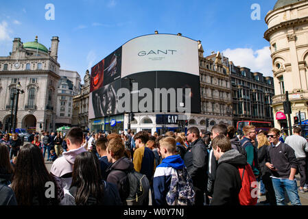 Piccadilly Circus in London, Vereinigtes Königreich Stockfoto