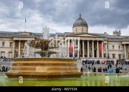 Die National Gallery in London, Vereinigtes Königreich