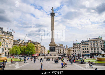 Trafalgar Square in London, Vereinigtes Königreich Stockfoto