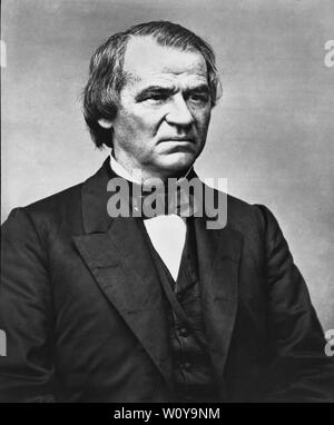 Andrew Johnson (1808-75), 17. Präsident der Vereinigten Staaten, halber Länge Portrait, Fotografie, Mathew B. Brady, Brady-Handy Sammlung, Fotografiert 1865 Stockfoto