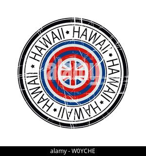 Große Hawaii Post Stempel, Vektor Objekt auf weißem Hintergrund Stock Vektor
