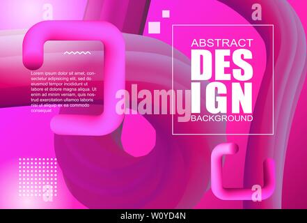 Abstrakte moderne Design 3D-Form. Flüssige wave Hintergründe für Poster, Präsentation und Web Banner Stock Vektor