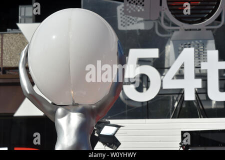 Karlovy Vary, Tschechische Republik. 28 Juni, 2019. Der 54 Karlovy Vary International Film Festival in Karlsbad, Tschechien, beginnt am Freitag, 28. Juni 2019. Credit: Goran Kubes/CTK Photo/Alamy leben Nachrichten Stockfoto