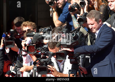 Karlovy Vary, Tschechische Republik. 28 Juni, 2019. Der 54 Karlovy Vary International Film Festival in Karlsbad, Tschechien, beginnt am Freitag, 28. Juni 2019. Credit: Goran Kubes/CTK Photo/Alamy leben Nachrichten Stockfoto