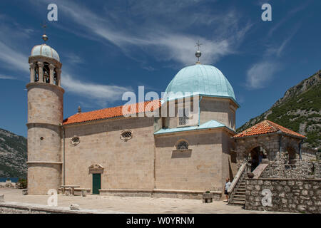 Kirche Museum auf Unserer Lieben Frau von den Felsen der Insel, in der Nähe von Sapri, Montenegro Stockfoto