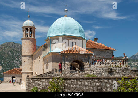 Kirche Museum auf Unserer Lieben Frau von den Felsen der Insel, in der Nähe von Sapri, Montenegro Stockfoto