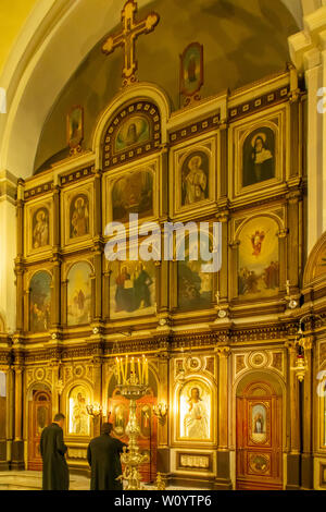 Symbole in St Nichola der serbisch-orthodoxen Kirche, alte Kotor, Montenegro Stockfoto