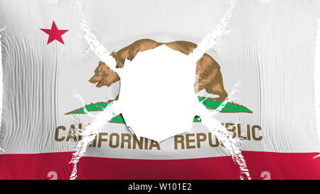 California State Flag mit einer Bohrung Stockfoto