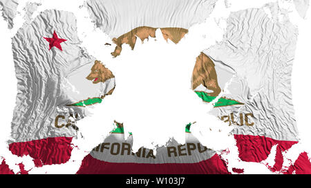 California State zerrissene Flagge im Wind flattern Stockfoto
