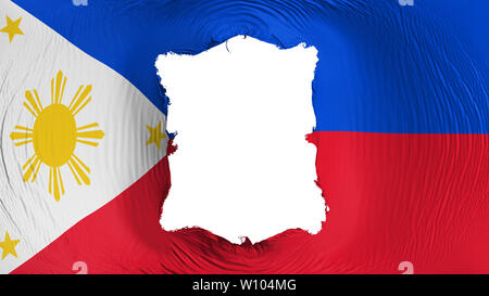 Quadratische Öffnung der Philippinen Flagge Stockfoto