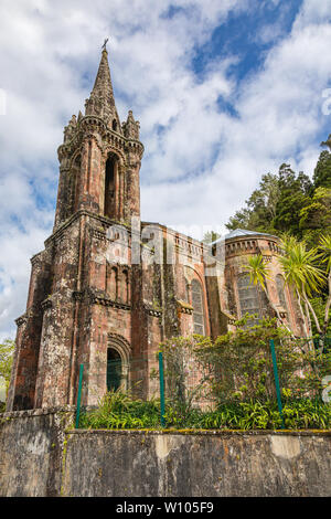 Die kapelle Ermida Nossa Senhora das vitorias am See Furnas, Sao Miguel, Azoren Archipel, Portugal Stockfoto