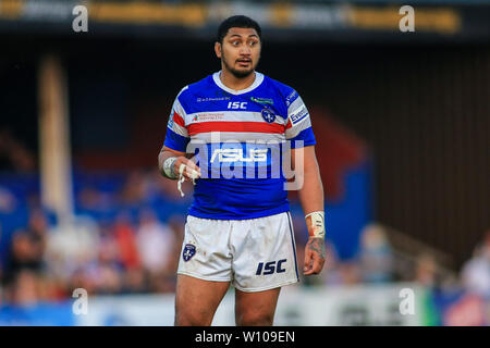 28. Juni 2019, die Mobile Rakete Stadion, Wakefield, England; Betfred Super League, Runde 20, Wakefield Trinity vs Huddersfield Riesen; Pauli Pauli von Wakefield Trinity während des Spiels Credit: Craig Milner/News Bilder Stockfoto