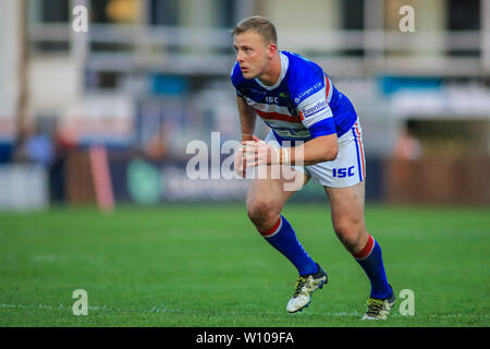 28. Juni 2019, die Mobile Rakete Stadion, Wakefield, England; Betfred Super League, Runde 20, Wakefield Trinity vs Huddersfield Riesen; Craig Kopczak von Wakefield Trinity während des Spiels Credit: Craig Milner/News Bilder Stockfoto