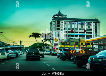 Malaysia, Johor Bahru-Apr 7,2019: Johor Bahru City street scene. Stockfoto