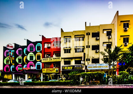 Malaysia, Johor Bahru-Apr 7,2019: Johor Bahru City street scene. Stockfoto