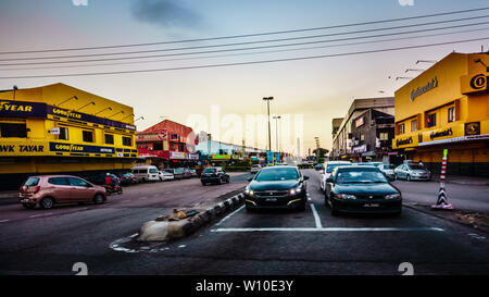 Malaysia, Johor Bahru-Apr 7,2019: Johor Bahru City street scene. Stockfoto