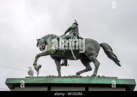 Statue Koning Willem II an Den Haag die Niederlande 2018 Stockfoto