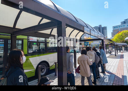 Morioka Bahnhof ist ein wichtiger Knotenpunkt entfernt und ist sowohl von der Tohoku Shinkansen und der akita Shinkansen serviert. In der Stadt Morioka, Iwate entfernt Stockfoto