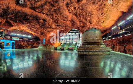 U-Bahn station Radhuset, Tunnelbana, Stockholm, Schweden Stockfoto