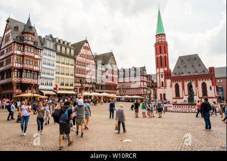 Römerburg Old Town Square, Frankfurt am Main, Deutschland Stockfoto