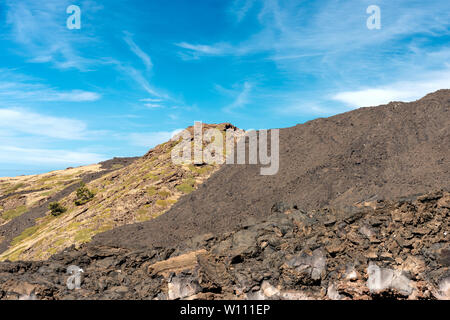 Detail der erstarrte Lava Flow. Vulkan Ätna, Sizilien Insel, Catania, Italien (Sizilien, Italien) Stockfoto