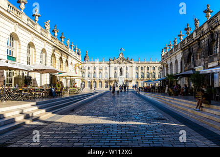 Place Stanislas Platz, Hotel de Ville in Nancy, Lothringen, Frankreich. UNESCO Stockfoto